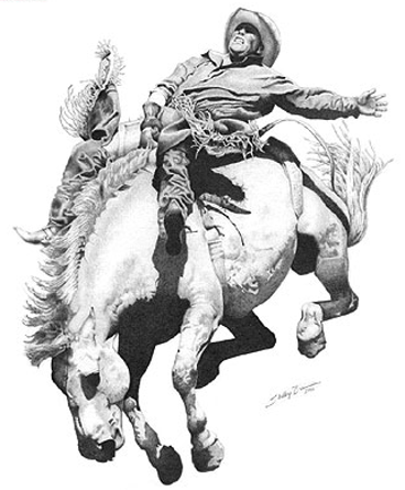 368x445 Western Sketches Art Artist Links, Equine Artists, Western - Western Sketches