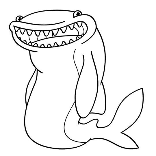 540x540 Whale Shark Drawing Cartoon Lesson - Whale Shark Sketch