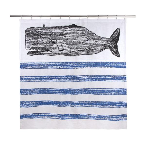 600x600 Thomas Paul Whale Sketch Shower Curtain Design Public - Whale Sketch