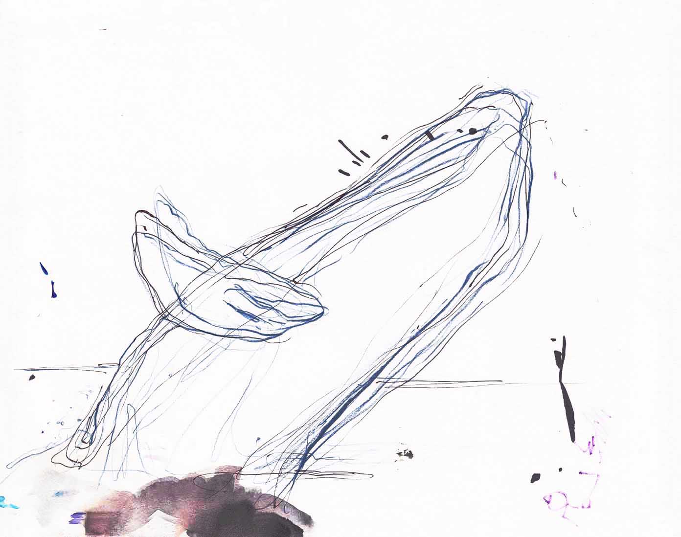 1392x1098 Whale Sketch 002 Original - Whale Sketch