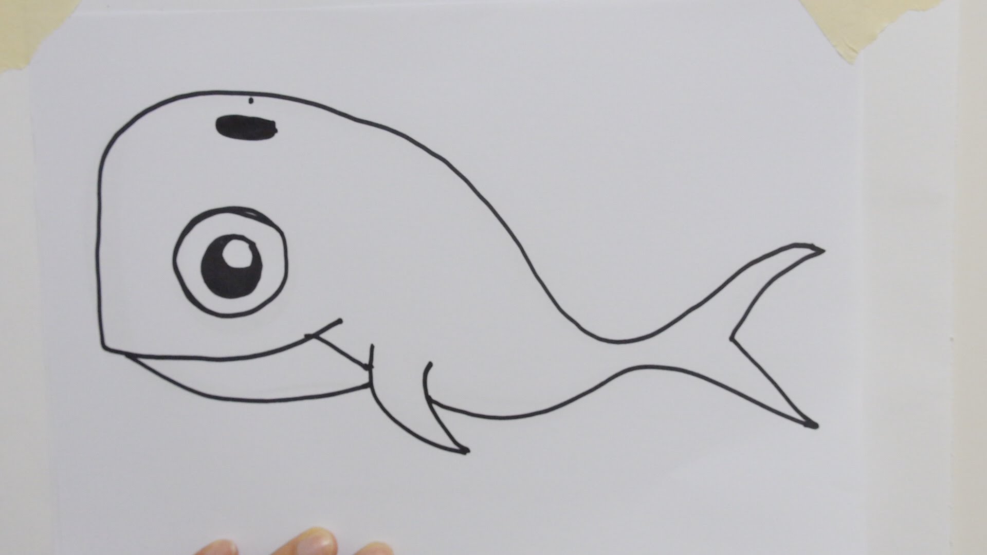 1920x1080 How To Draw A Cartoon Whale - Whale Sketch Cartoon