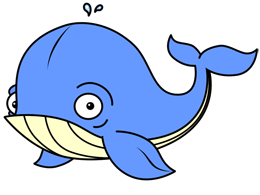 260x195 Cartoon Whale Step By Step Drawing Lesson - Whale Sketch Cartoon