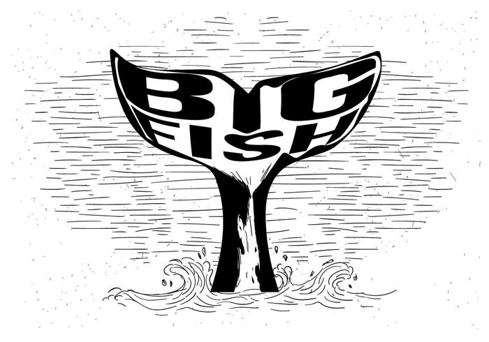 700x490 Free Vector Whale Tail Illustration - Whale Tail Sketch