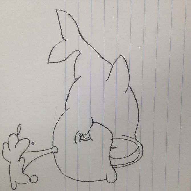 670x670 How To Draw A Whale (With Pictures) - Whale Tail Sketch