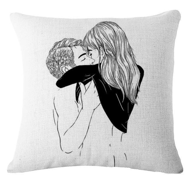 640x640 European Style Throw Pillows, Artistic Sketches On Throw Pillows - What Is A Artistic Sketch
