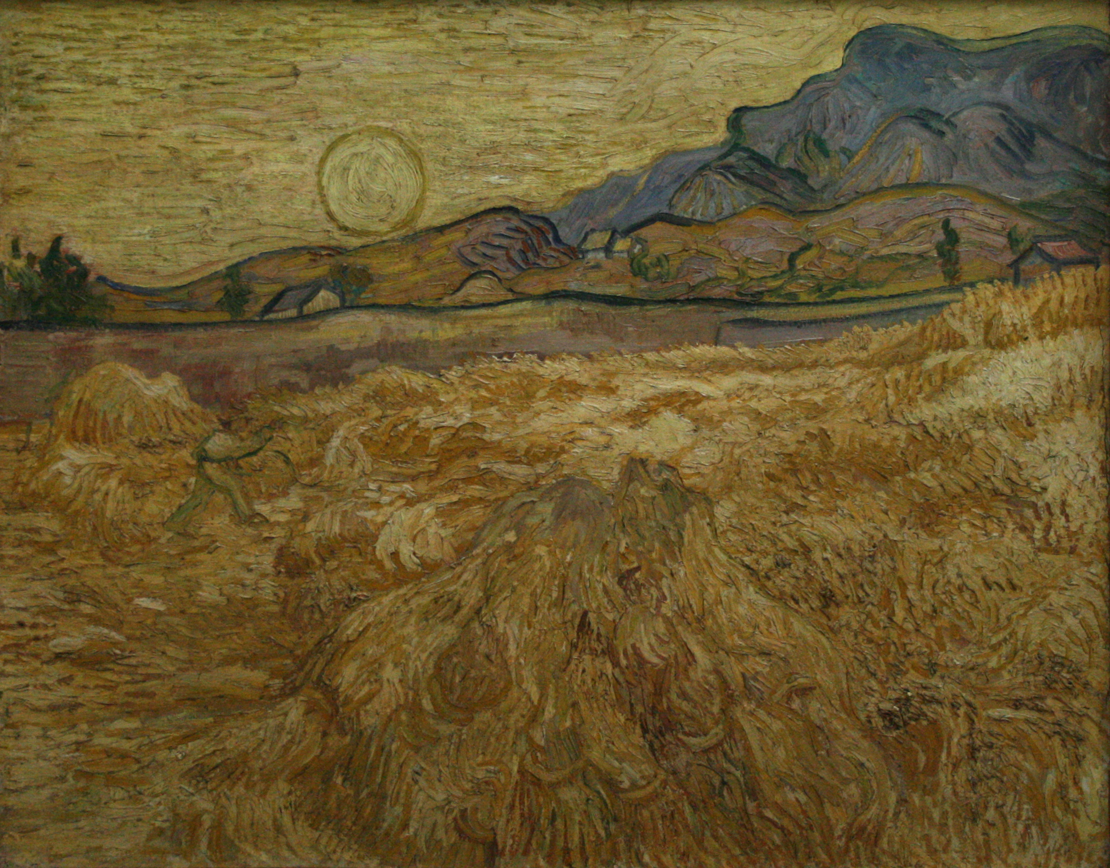 2220x1736 Filewheat Field With Reaper And Sun.jpg - Wheat Field Sketch