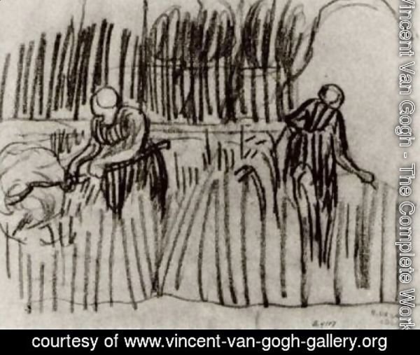 600x507 Vincent Van Gogh - Wheat Field Sketch