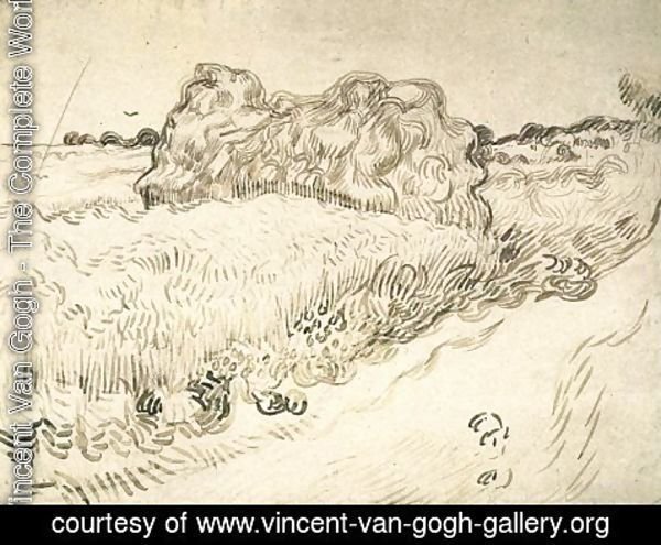 600x495 Vincent Van Gogh - Wheat Field Sketch