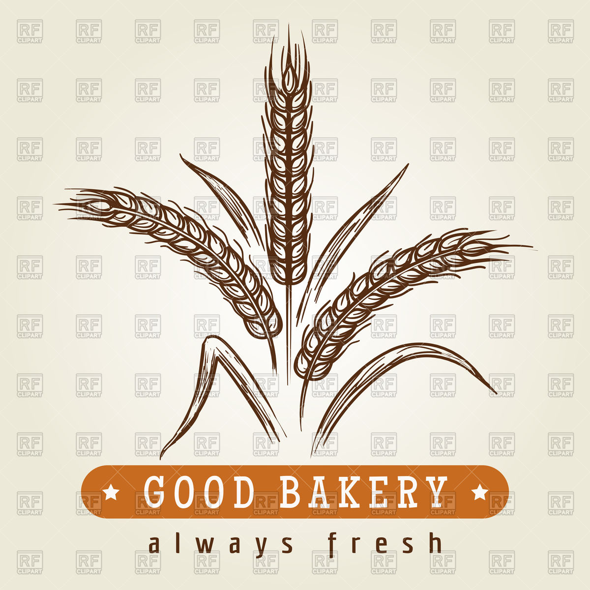 1200x1200 Drawing Sketch Wheat Ears Retro Emblem Vector Image Vector - Wheat Sketch