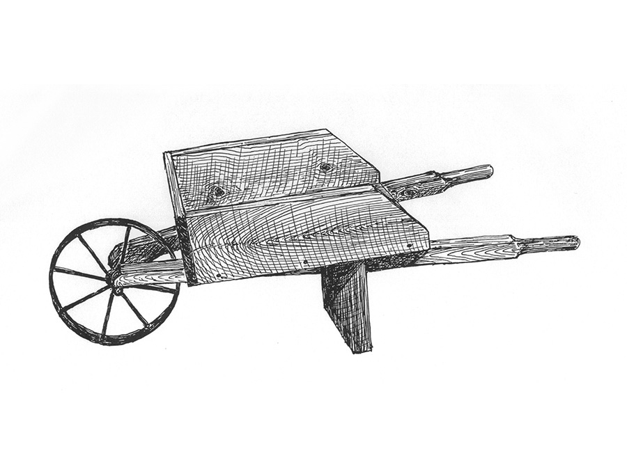 900x684 Small Wheelbarrow - Wheelbarrow Sketch