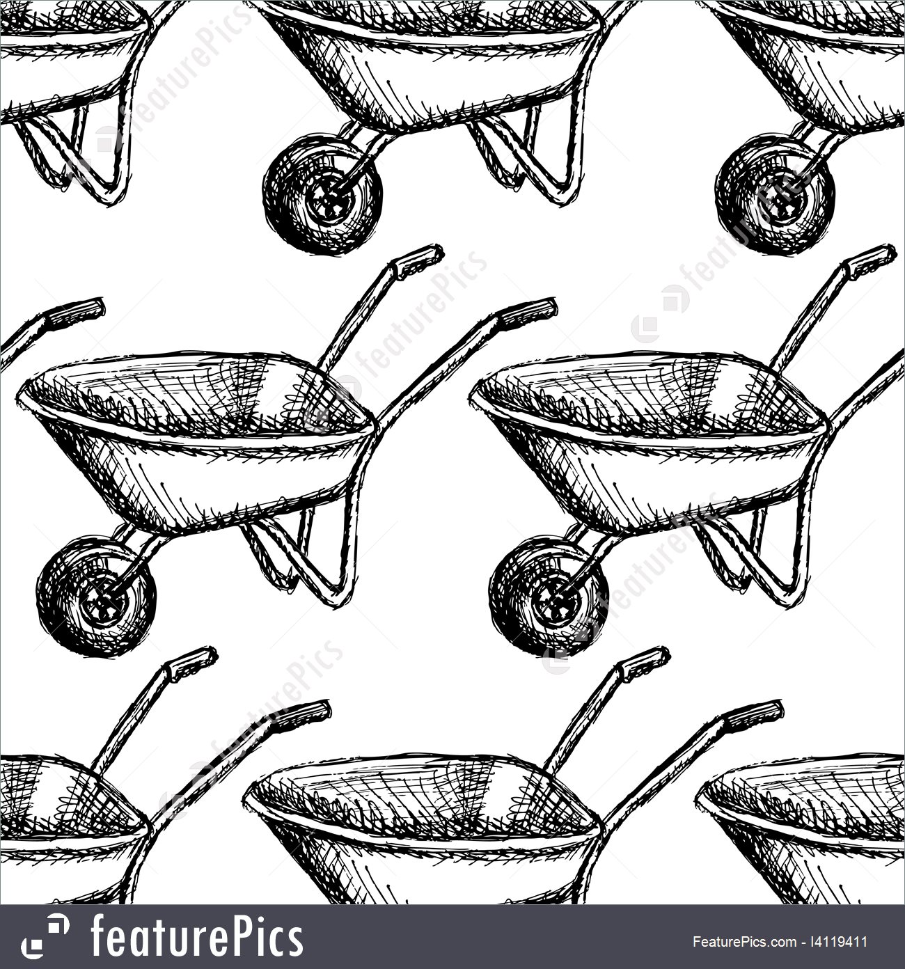 Wheelbarrow Sketch at Explore collection of