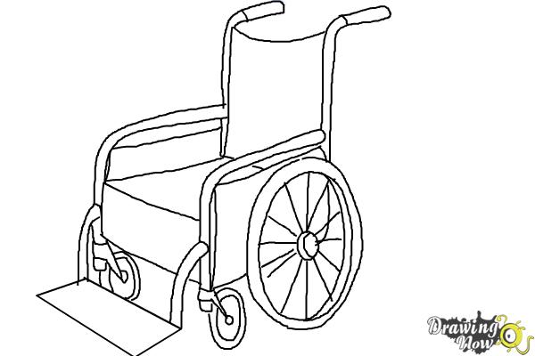 600x400 How To Draw A Wheelchair - Wheelchair Sketch