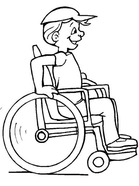 450x600 Simple Wheelchair Sketch Etkinlik Coloring Pages - Wheelchair Sketch