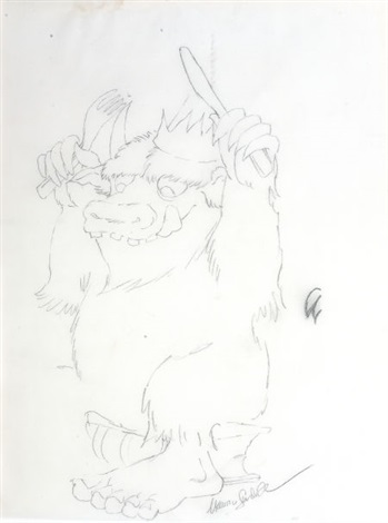 349x470 Wild Thing, Where The Wild Things Are, Book Sketch By Maurice - Where The Wild Things Are Sketch