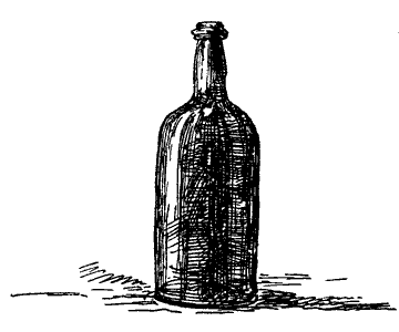 360x300 Drawn Bottle Line Drawing - Whiskey Bottle Sketch
