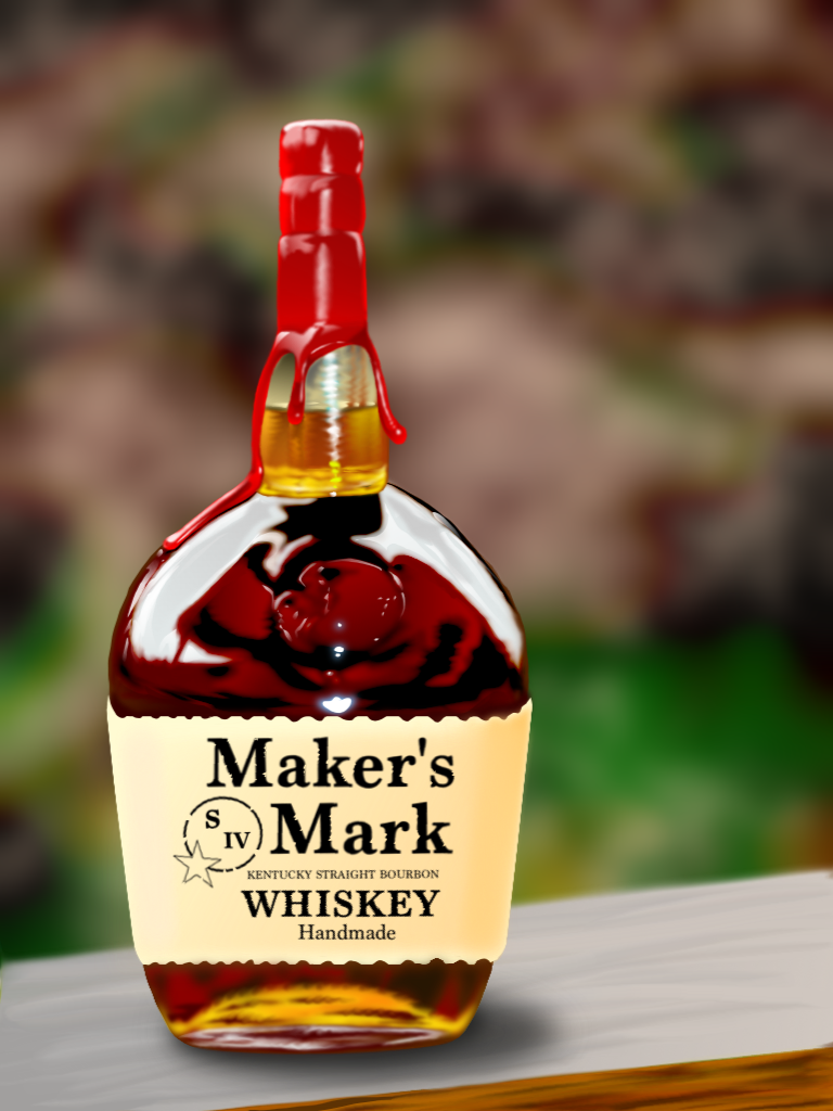 768x1024 Sketch Of The Makers Mark Whiskey Bottle By Everetthitch - Whiskey Bottle Sketch
