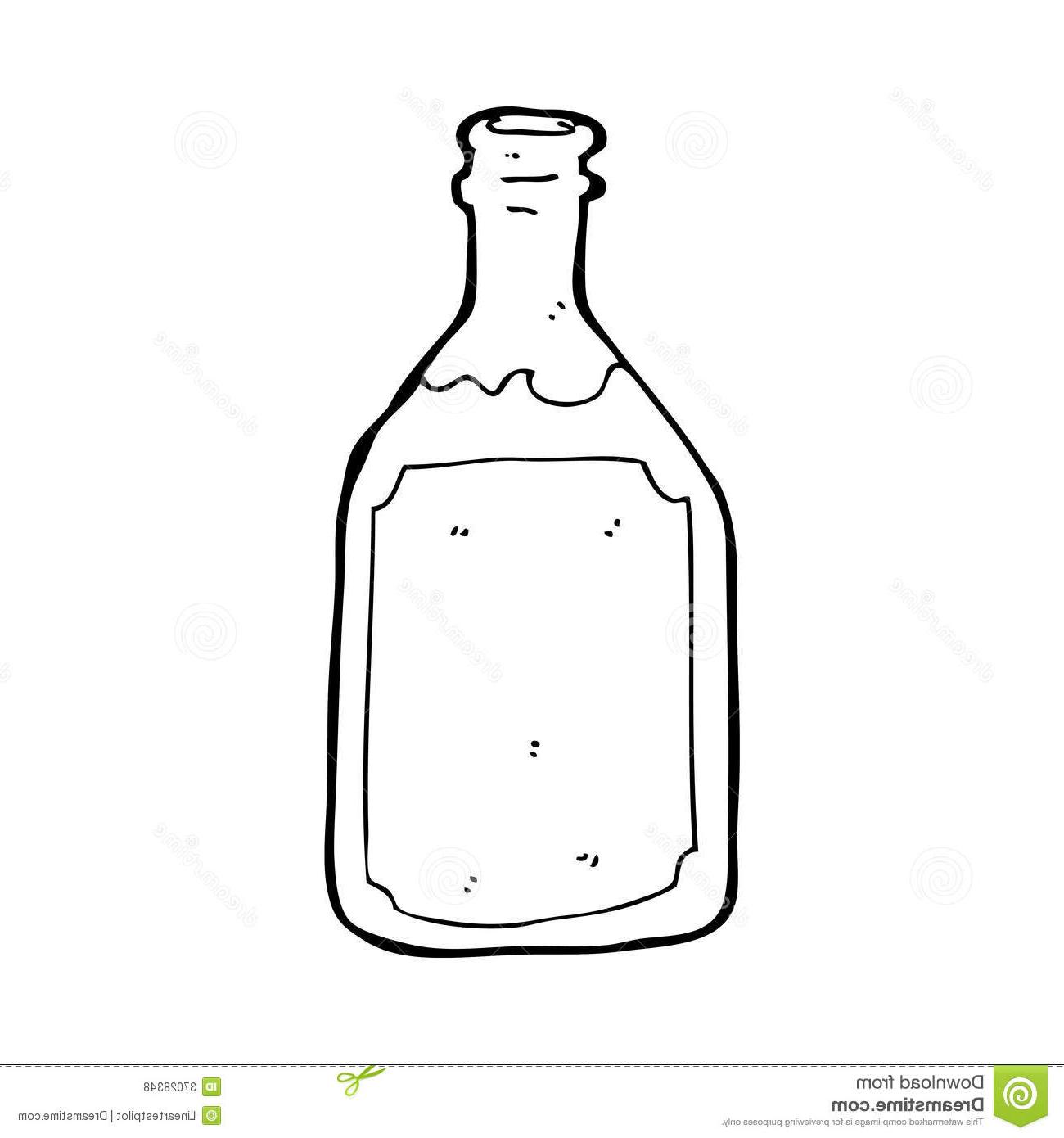 1300x1390 Best Hd Cartoon Whiskey Bottle Black White Line Retro Style Vector - Whiskey Bottle Sketch