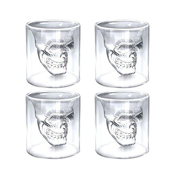 600x600 4x Crystal Skull Head Vodka Shot Whiskey Afterpay Zippay - Whiskey Glass Sketch