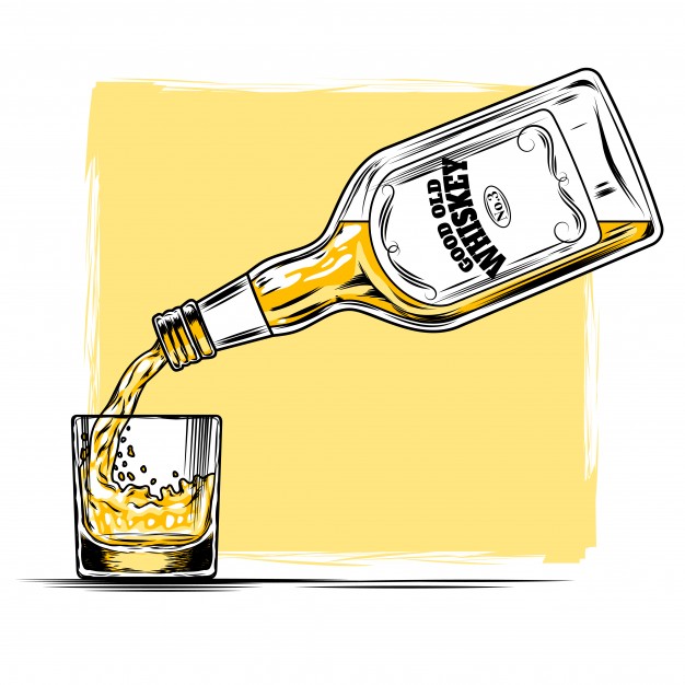 626x626 Whiskey Vectors, Photos And Psd Files Free Download - Whiskey Glass Sketch