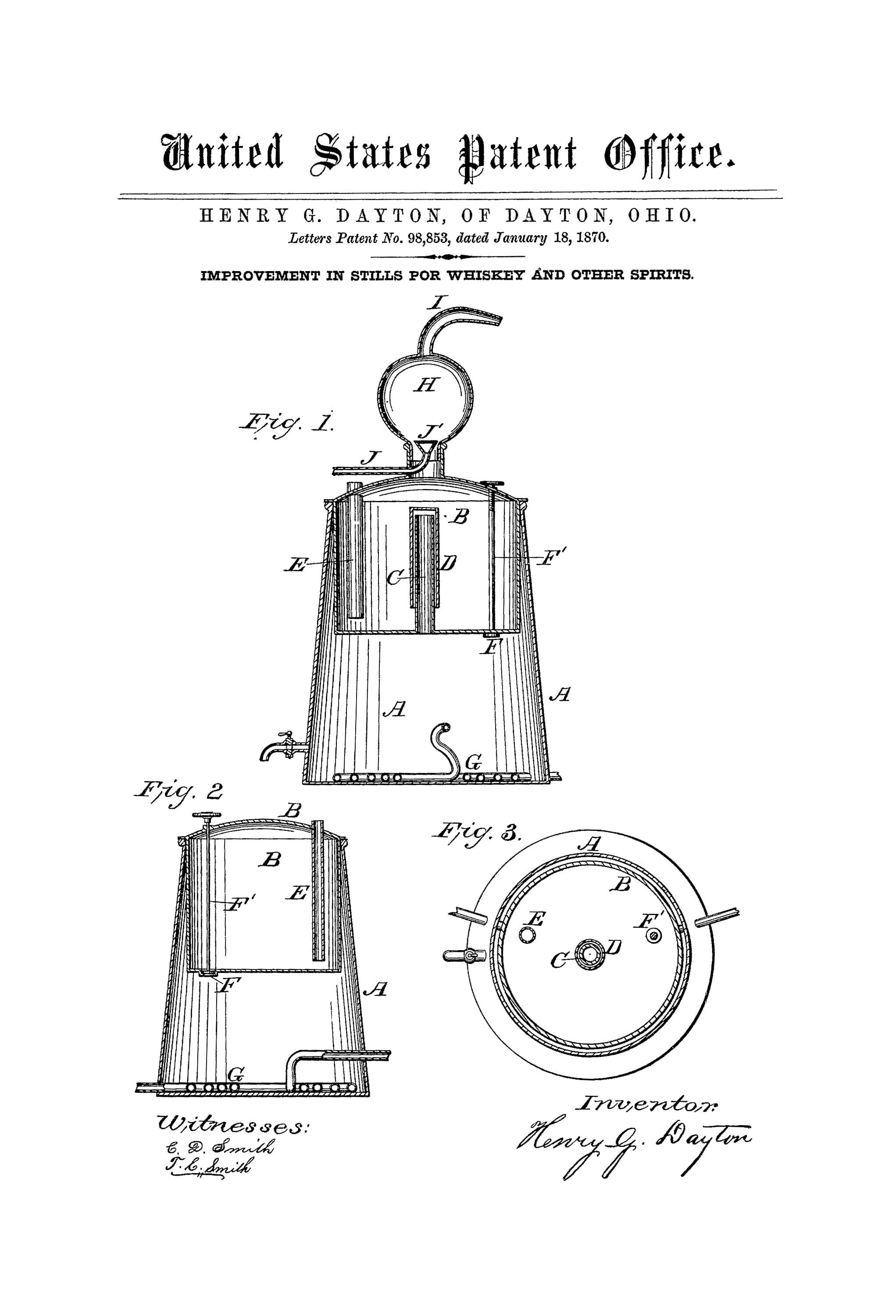 2043x3000 Whiskey Still Patent 1870 Patent Print, Wall Decor, Bar Decor - Whiskey Sketch
