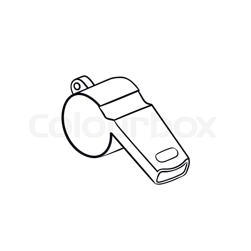 800x800 Whistle Hand Drawn Outline Doodle Icon. Competition, Football - Whistle Sketch