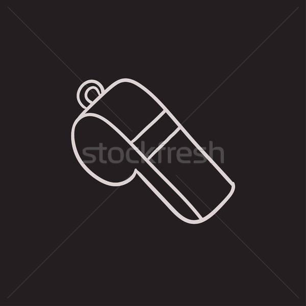 600x600 Whistle Sketch Icon. Vector Illustration Andrei Krauchuk - Whistle Sketch