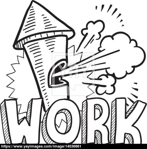 506x512 Work Whistle Sketch Vector - Whistle Sketch