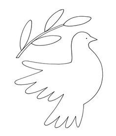 236x276 How To Draw A Dove Easy Black And White Dove (Line Drawing - White Dove Sketch