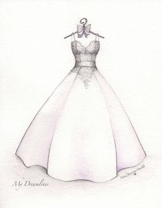 236x302 Dress Sketch Of Your Special Dress - White Dress Sketch