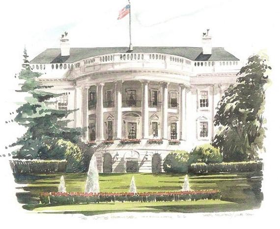 570x467 Items Similar To Washington Dc Sketch White House, White House - White House Sketch