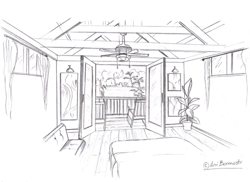 514x374 Sketch Your House Interior In Black And White Or Color For - White House Sketch
