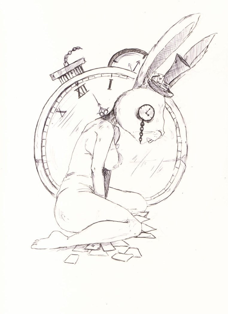 762x1048 White Rabbit Sketch By Kittykatpaws - White Rabbit Sketch