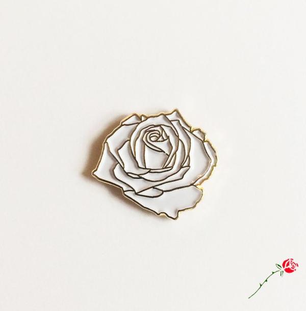 600x611 White Rose Pin Inner Decay - White Rose Sketch