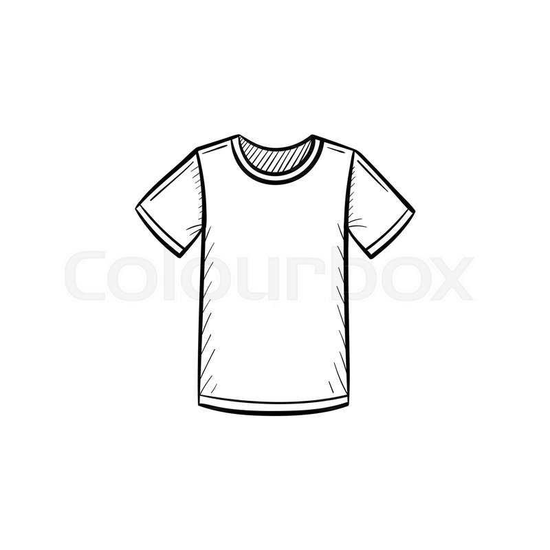 White T Shirt Sketch at PaintingValley.com | Explore collection of ...