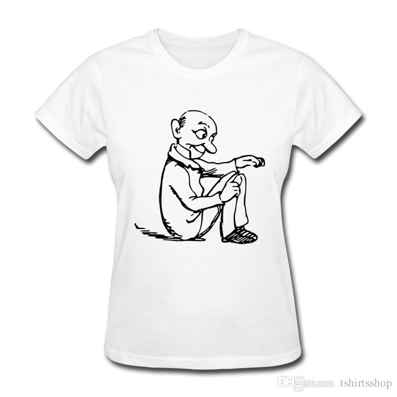 800x800 Wholesale T Shirts For Women Cute Old Men Sketch Printed Funny T - White T Shirt Sketch
