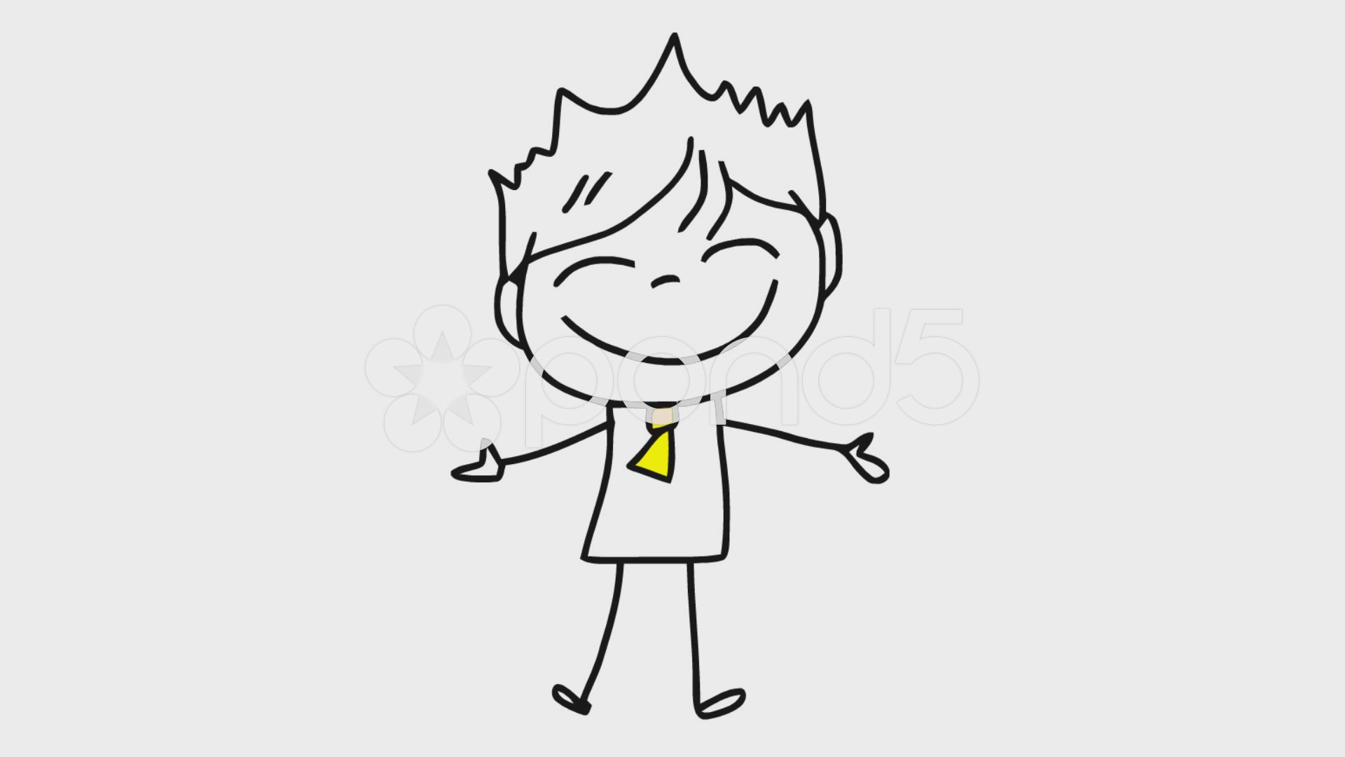 1920x1080 Animated Boy Illustration Whiteboard Sketch Drawing Hand Drawn - Whiteboard Sketch