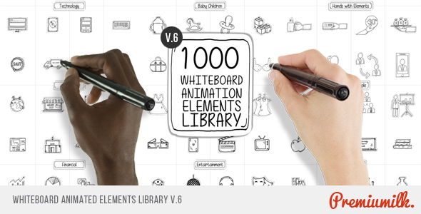 590x300 Whiteboard Animated Elements Library By Premiumilk Videohive - Whiteboard Sketch Video