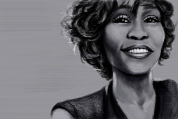 600x400 R.i.p. Whitney Houston A Celebritys Speedpaint Drawing By - Whitney Houston Sketch