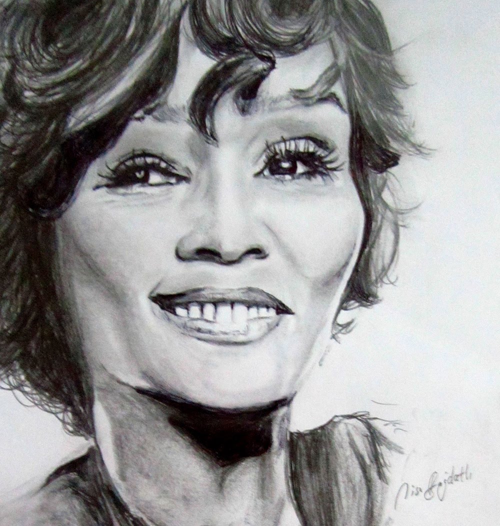 1000x1051 Speed Drawing Whitney Houston By Blanchefleur Art - Whitney Houston Sketch
