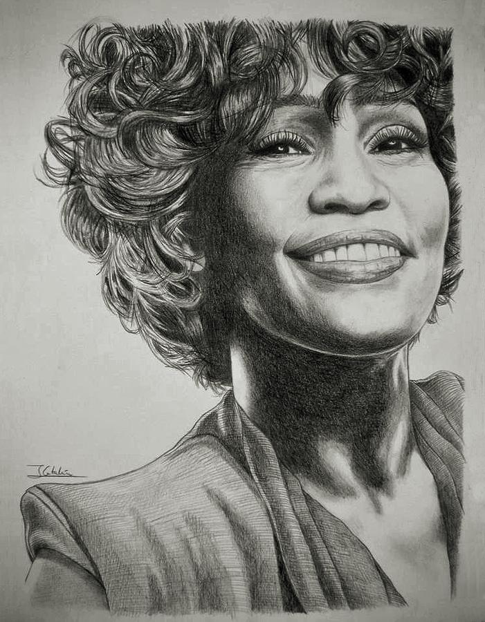 701x900 Whitney Houston Drawing, Pencil, Sketch, Colorful, Realistic Art - Whitney Houston Sketch