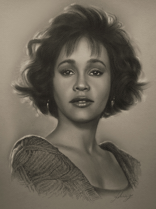 598x800 Whitney Houston Pic Drawing Drawing Skill - Whitney Houston Sketch