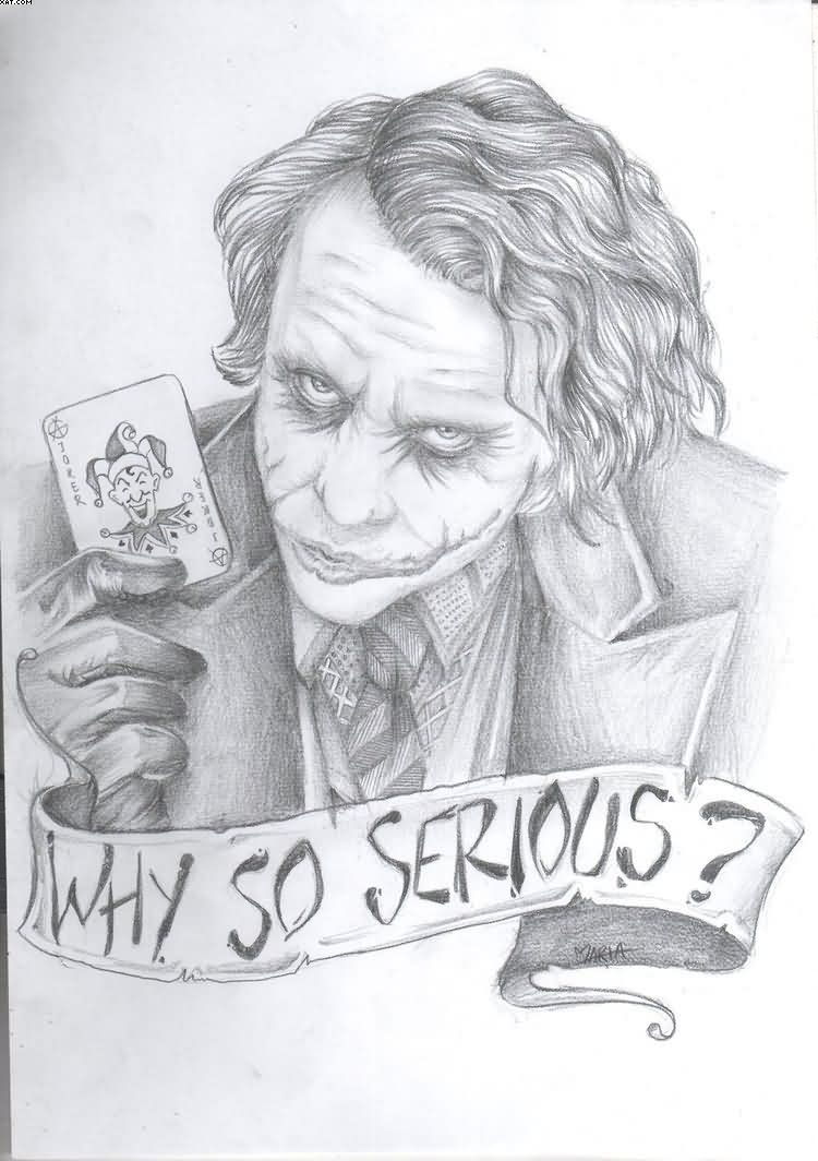 750x1064 Why So Serious Joker Tattoo Sketch Tattoos Tattoos - Why So Serious Sketch