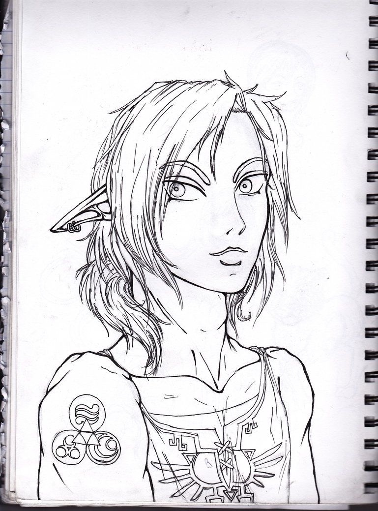 769x1039 Wii U Au Link Drawing By Magnificentcookie - Wii U Sketch