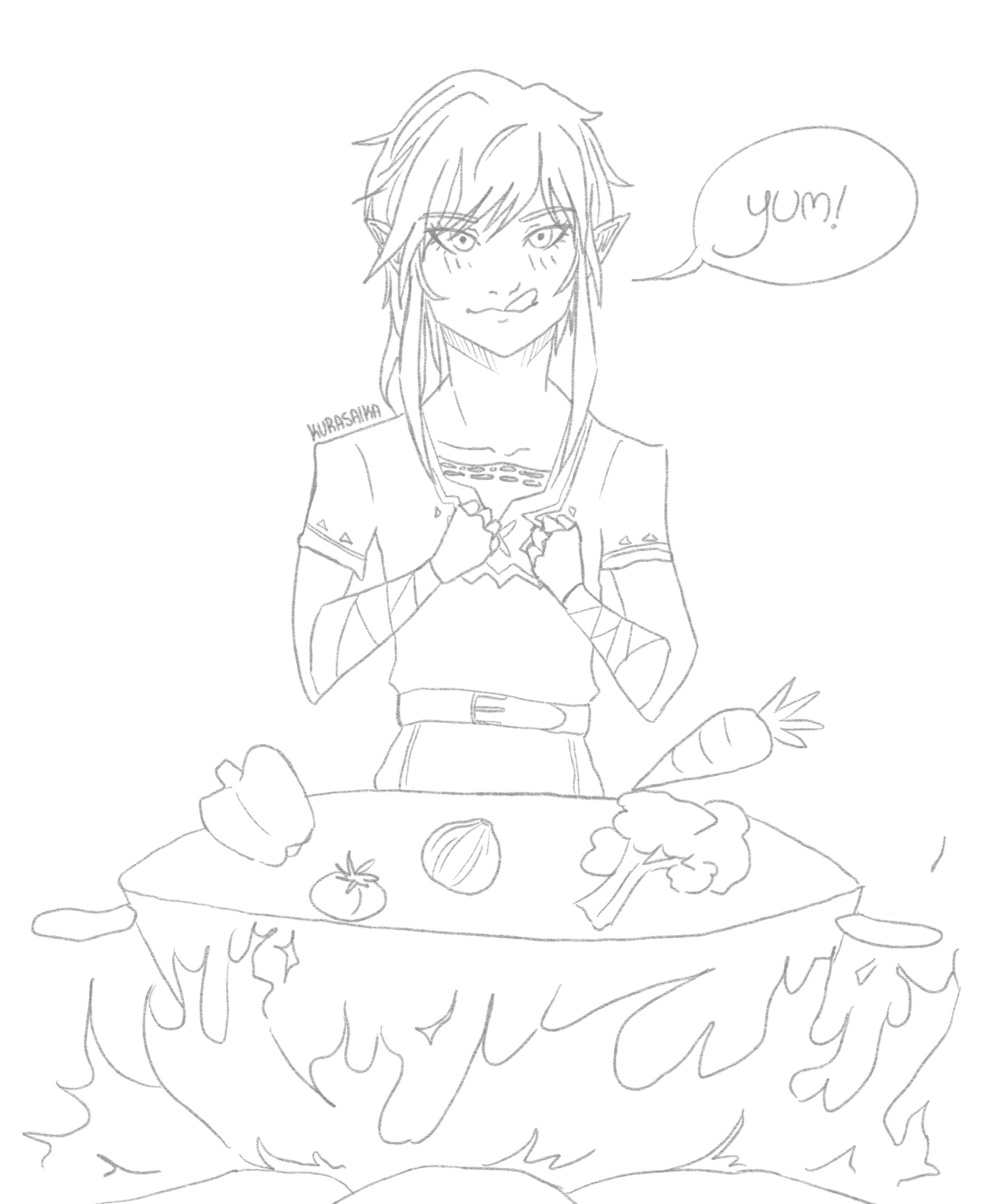 2248x2732 Wii U Link Clean Sketch! By Kurasaika - Wii U Sketch