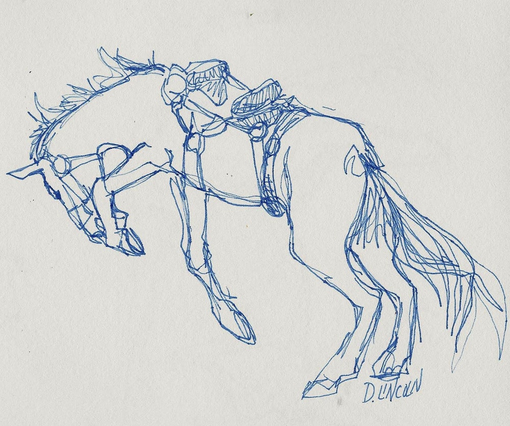 1000x836 Sketches - Wild Horse Sketch
