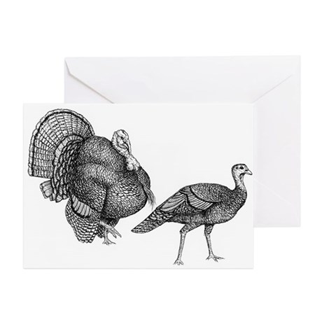 460x460 Turkey Hunting Greeting Cards - Wild Turkey Sketch