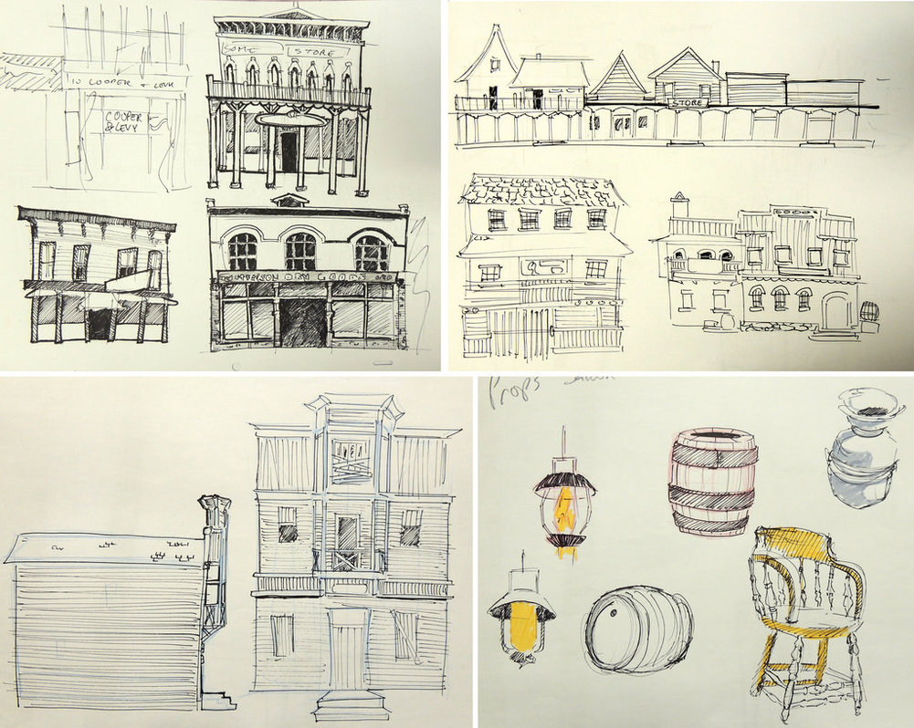 1001x798 Old West Sketches By Memorysoul - Wild West Sketch