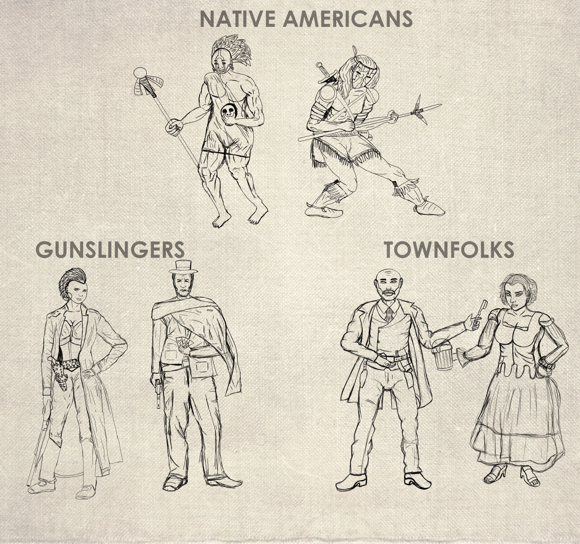 1920x1800 Thanapat Sukprasert - Wild West Sketch