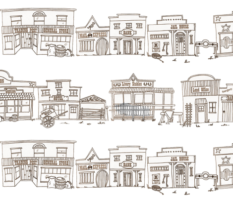 470x403 Window On The Wild West Giftwrap - Wild West Sketch