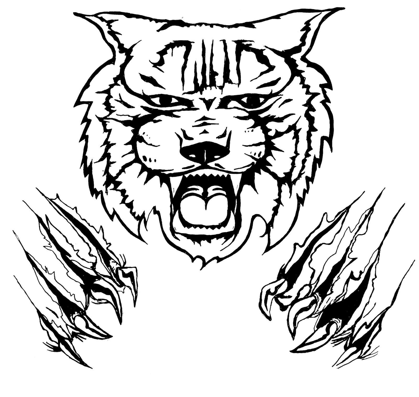 1600x1516 Free Sketch Cat Royalty Free - Wildcat Sketch